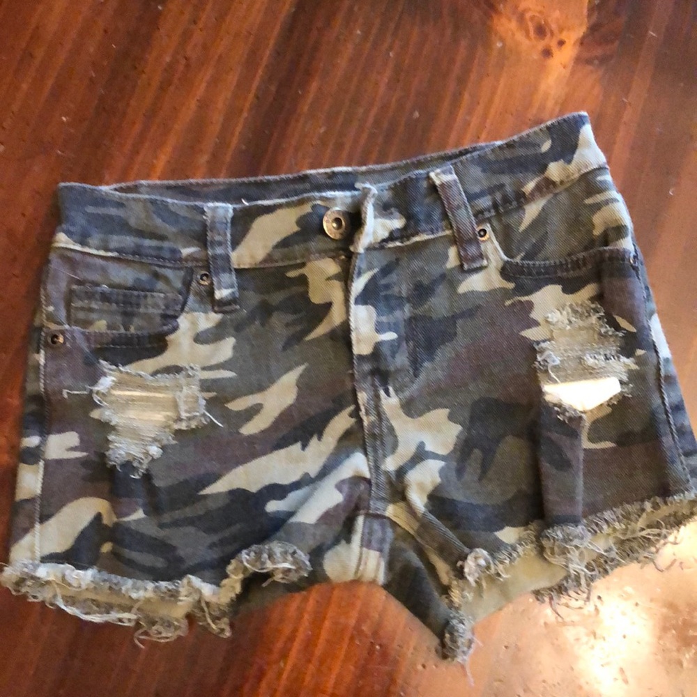 Camo Jean shorts